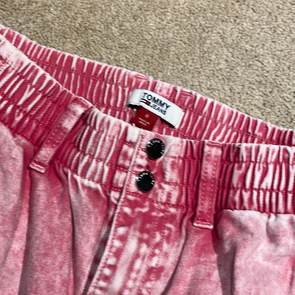 SUPER CUTE!!! Tommy Hilfiger Pink Acid Wash Jeans
